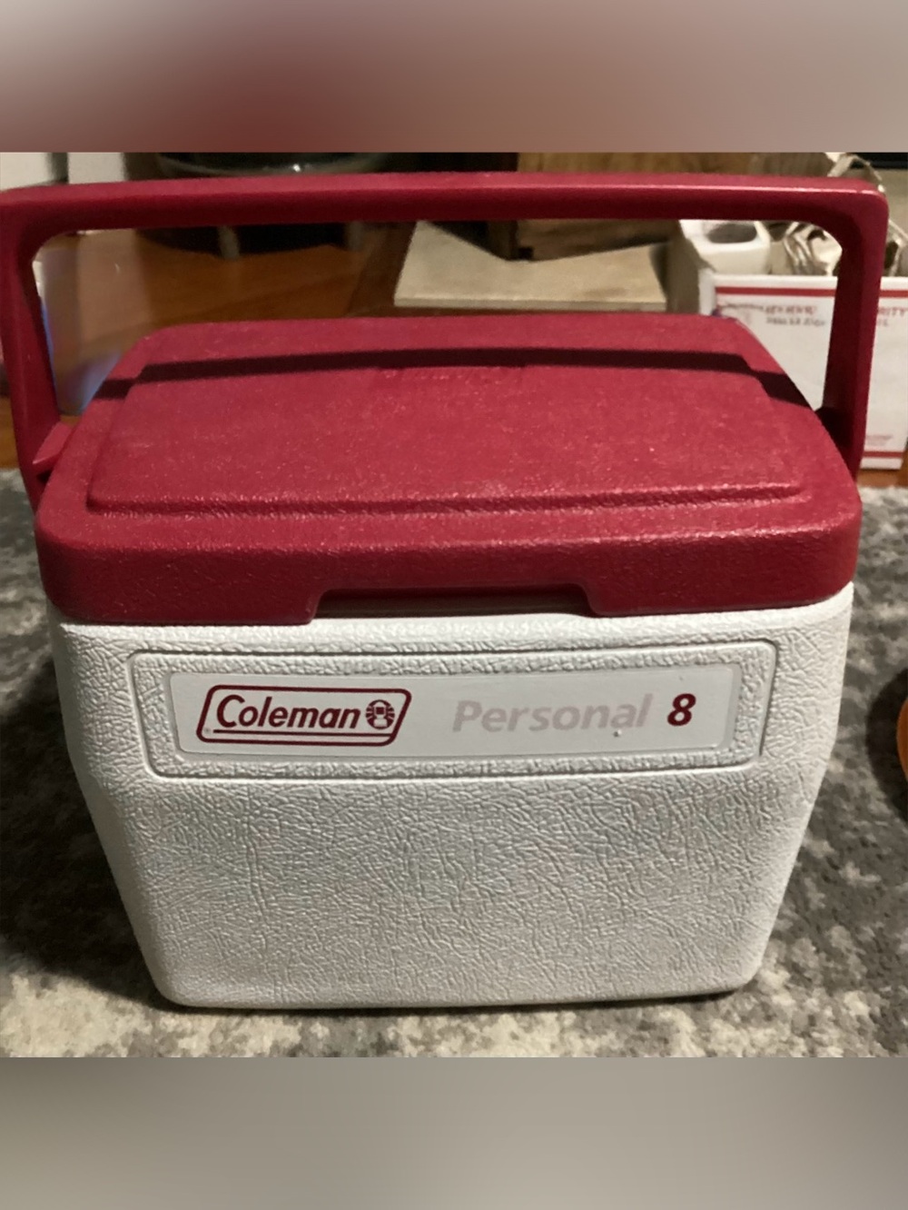 Vintage Coleman Personal 8 Cooler Red White Lunch Box 5272 Ice Chest Retro 90’s
